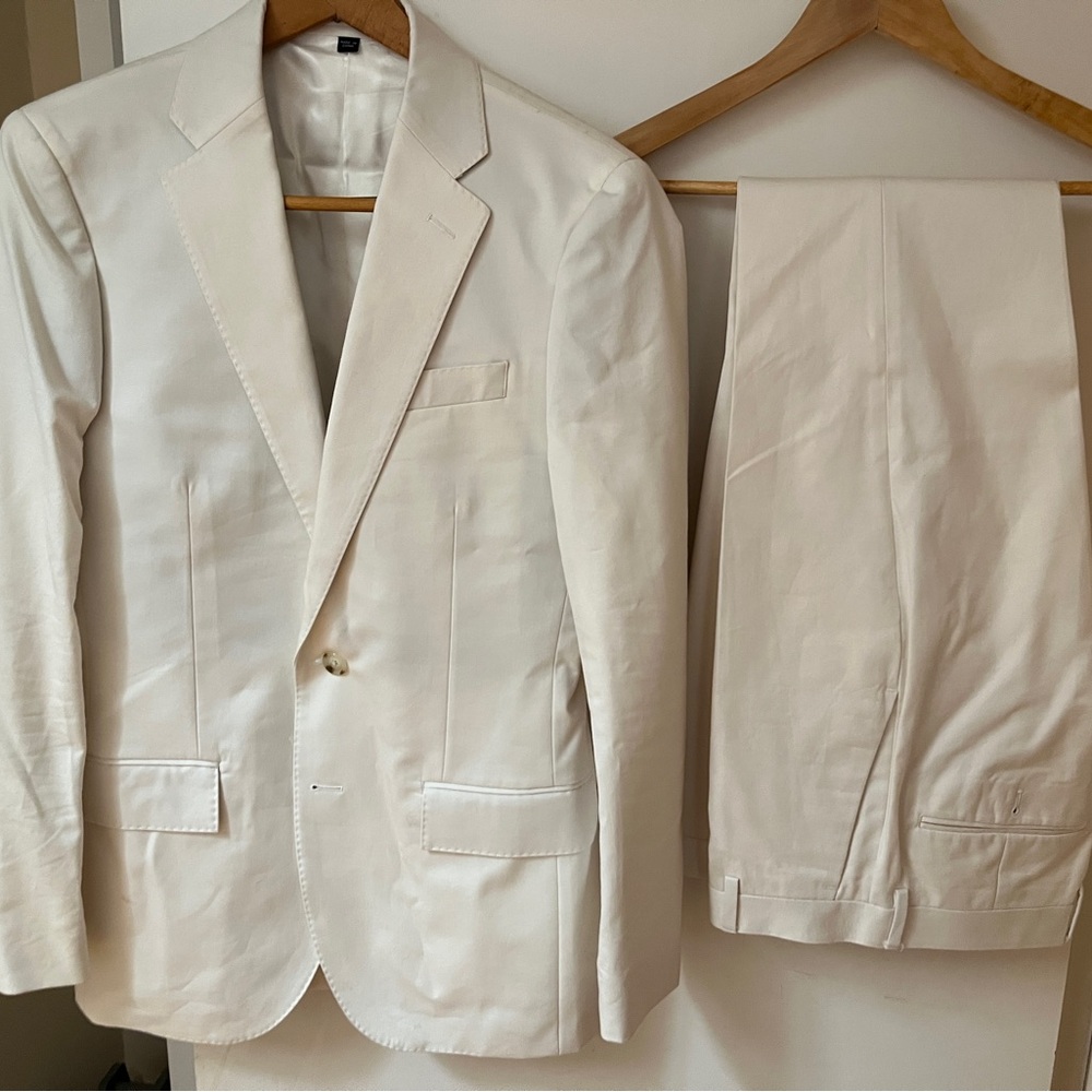 J.Crew Ludlow White Suit